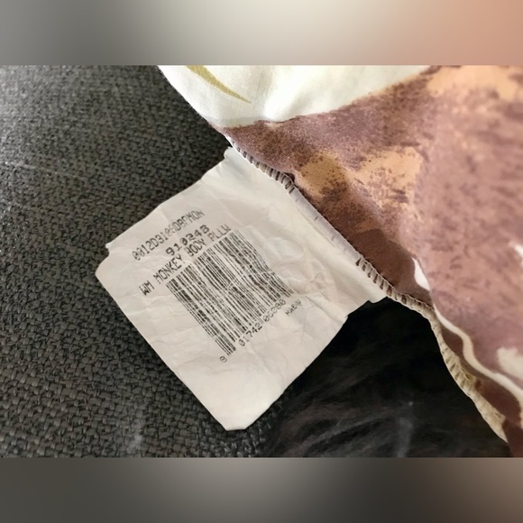 Vintage 90’s Spider Monkey Jungle Leaf Print XL Jumbo Pillow Body Pillow 53”X20” - Picture 9 of 11